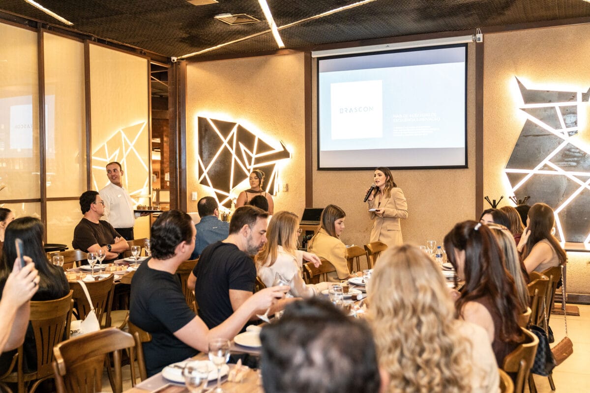 Registro do evento de pré-lançamento do Maison Terrasse, realizado pela Construtora Brascon em Manaíra, João Pessoa, reunindo convidados e parceiros para apresentar o novo empreendimento residencial da marca.